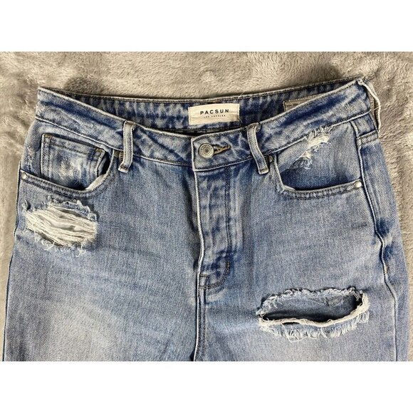 PacSun Mom Jeans - Distressed High Rise - Size 26 - Picture 2 of 13